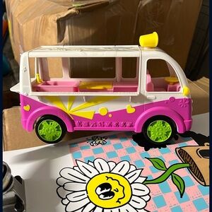 Pink and White Shopkins Toy Ice Cream Truck